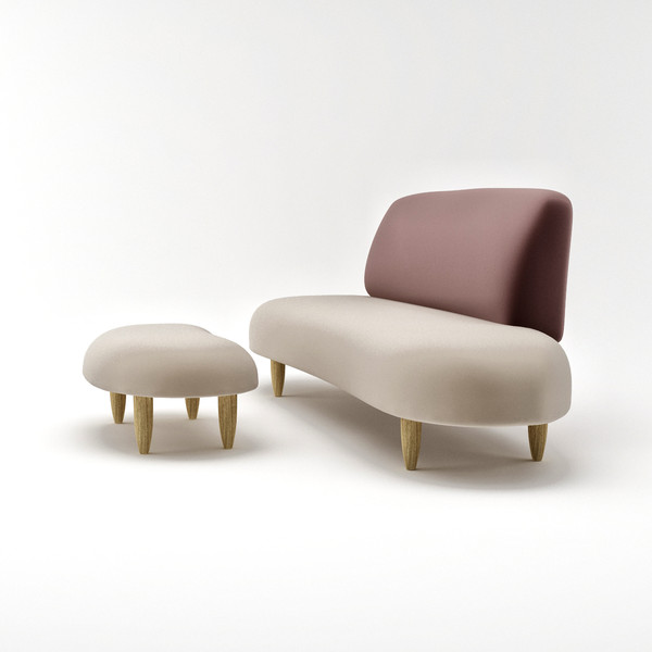 isamu noguchi miro loveseat 3ds - Miro Loveseat and Ottoman by lajhar